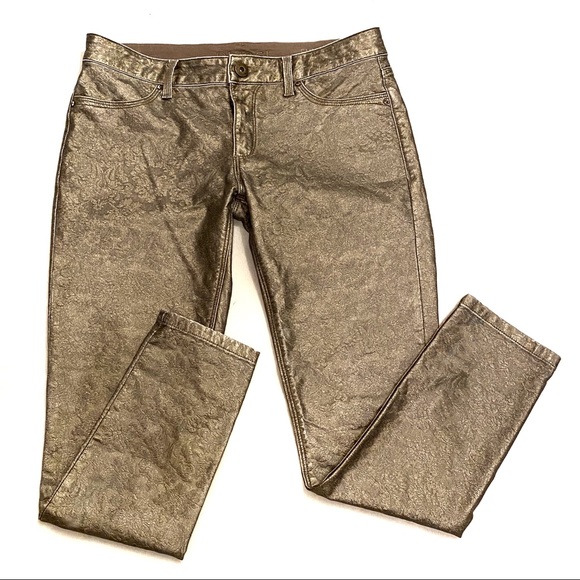 DL 1961 Emma Metallic Gold Jean Legging - Picture 2 of 7